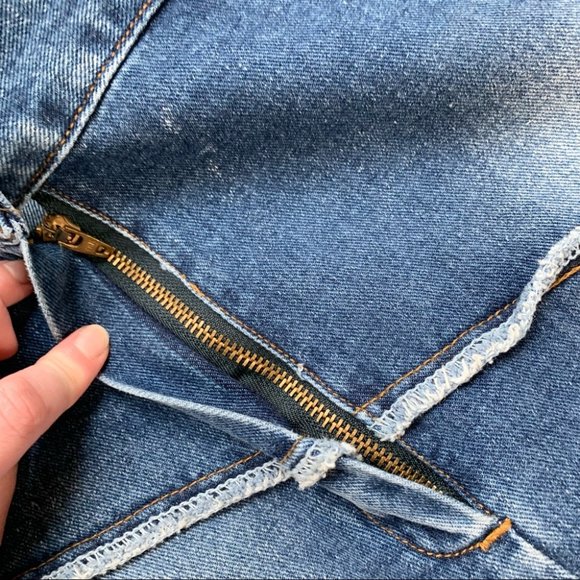 Vintage Y2k Junaly Asymmetrical Denim Midi Skirt - Picture 8 of 13